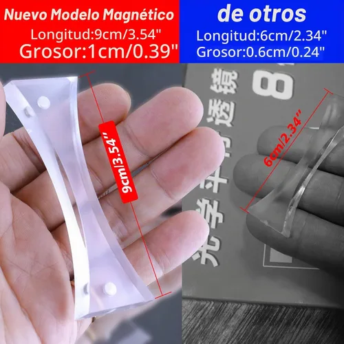 Vista 4 de STEM Magnetismo Física Juego de experimentos ópticos, lente convexa magnética, espejo cóncavo, reflector, refracción, prisma triangular, fuente
