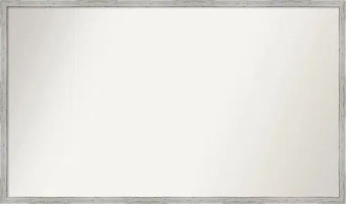 Vista 169 de Amanti Art Espejo de baño blanco para sobre el fregadero, 22 x 45 pulgadas, espejo de tocador rectangular blanco Lucie, marco de madera moderno