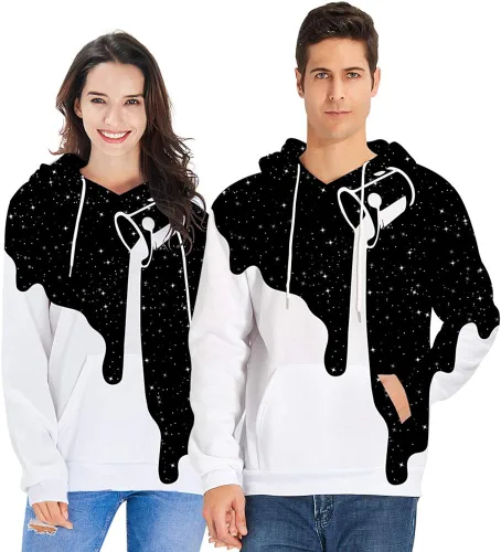 Vista 2 de Goodstoworld Sudadera con capucha unisex con estampado 3D y bolsillos para hombre y mujer