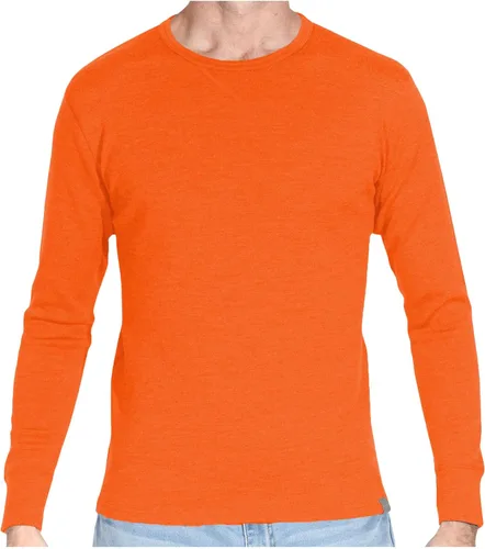 Vista 9 de MERIWOOL - Camisa térmica de manga larga para hombre, 100% lana merina, peso pesado 400g Verde militar