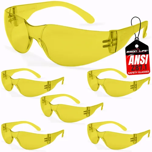 Vista 26 de BISON LIFE Gafas de seguridad surtidas para hombres y mujeres ANSI Z87.1