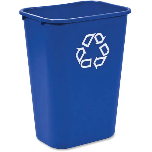Vista 17 de Rubbermaid Commercial Products - Basurero de escritorio de resina plástica Azul