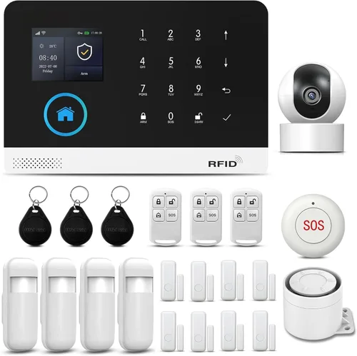 Vista 10 de Sistema de alarma PGST para seguridad del hogar, sistema de seguridad inteligente para el hogar, kit de 12 piezas