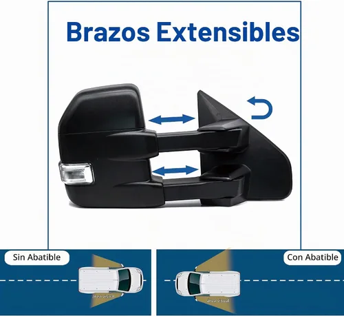 Vista 6 de JZSUPER Espejos de remolque aptos para Ford F150 Power Heated 2004-2014