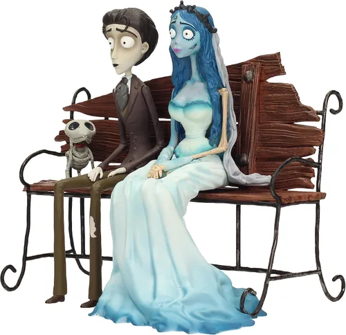 Vista 2 de Set Figura Víctor y Emily Sentados en Banco