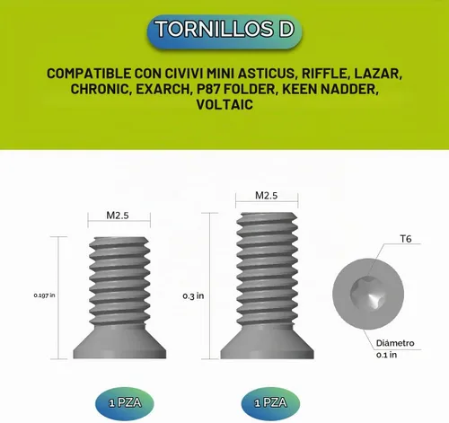 Vista 5 de CIVIVI Tornillos de bolsillo de acero inoxidable CA-12B (Negro)