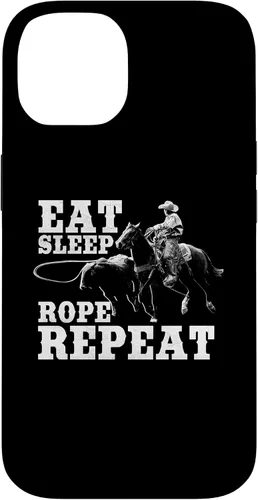 Vista 4 de Team Roping Funny Rodeo Cowboy Cowgirl Horse Riding Roper Case for iPhone 17