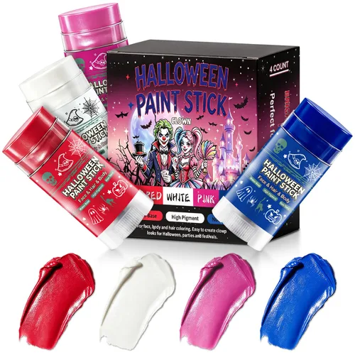 Vista 20 de Kit de pintura facial a base de agua, 2 piezas de esqueleto