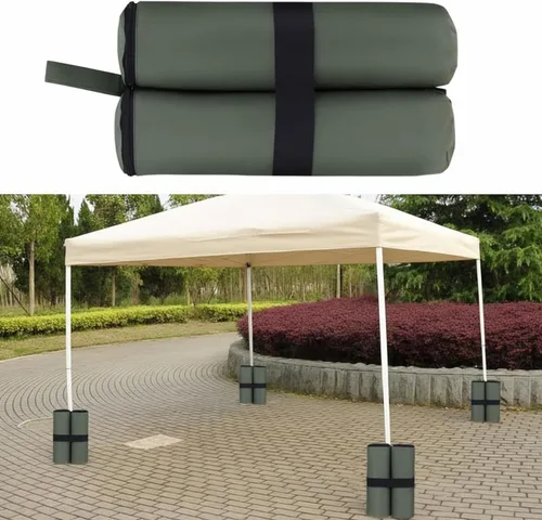 Vista 7 de Bolsa de arena para pesas de toldo, bolsas de arena resistentes para tienda de campaña desplegable para patas, refugio instantáneo, bolsas