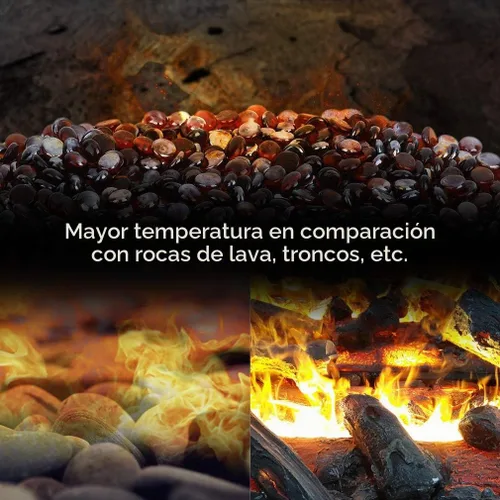 Vista 3 de Stanbroil - Cuentas de vidrio de fuego de 10 libras, gotas de vidrio de fuego de 1/2 pulgada, brillo ámbar