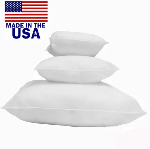 Vista 3 de Mybecca Paquete de 4 Almohadas, Poliéster & Mezcla de poliéster, Blanco, 12" x 12