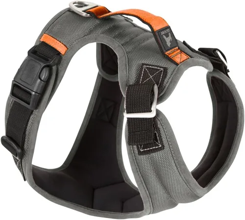 Vista 11 de Gooby Pioneer Arnés para perro con asa de control y capacidad de sujeción del cinturón de seguridad, grande, rojo No-pull front clip; Traffic