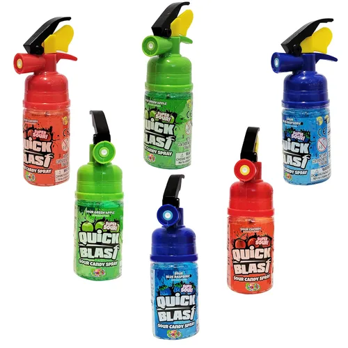 Vista 6 de El spray de caramelo viene en tres sabores diferentes Cherry Splash Blue Raspberry Blast Sour Apple Blast, certificado Kosher, 2.01 onzas por
