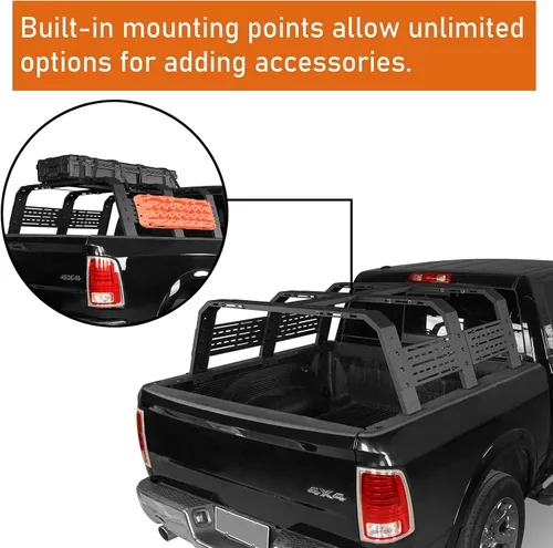 Vista 4 de u-Box Soporte de escalera de camión de 18.8 pulgadas de alto para camioneta, compatible con camionetas Ford F-150 y Raptor y Dodge Ram 1500