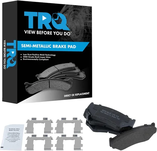 Vista 187 de TRQ Pastillas de freno delanteras semi metálicas compatibles con Ford Expedition 2018-2021 F-150 2018-2020 Lincoln Navigator 2018-2022