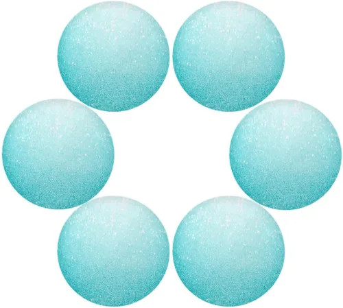 Vista 3 de Manteles individuales de tela con purpurina azul claro, manteles individuales de tela lavables, tapete de mesa antideslizante, manteles individuales