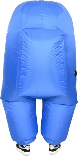 Vista 5 de YuMe Official Among Us Toikido Toys Inflatable Kids Halloween Cosplay Costume for Children Impostor azul