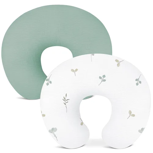 Vista 14 de Fundas de almohada de lactancia, funda de muselina para almohadas de lactancia, cómodas para bebés niñas y niños (beige)