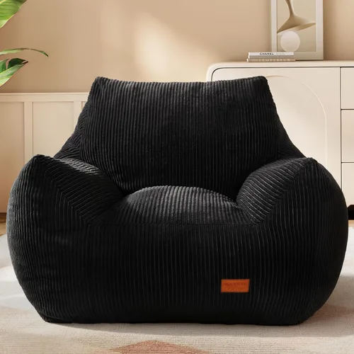 Vista 14 de Puf grande para adultos, ultra suave, para sala de estar Beige