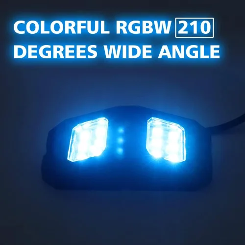 Vista 2 de SUNPIE 4 cápsulas de luces RGBW mejoradas de 210 grados de ángulo amplio con modo APP/voz, modo música, control automático, kit de luces de neón