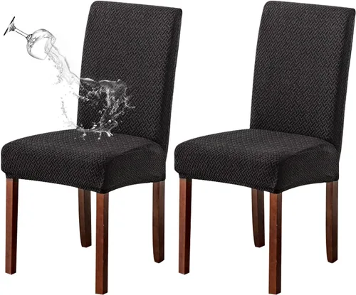 Vista 28 de Genina Fundas impermeables para sillas de comedor, cocina, fundas para sillas de comedor Parson (beige, 2 unidades)