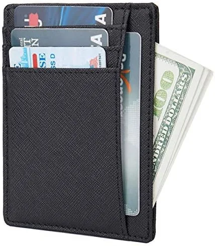Vista 2 de Pequeñas carteras de bolsillo con bloqueo RFID para hombres y mujeres