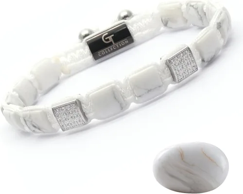 Vista 9 de Pulsera de cuentas planas de la colección GT, pulseras ajustables de gemas para hombres
