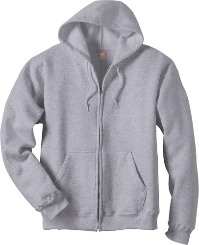 Vista 4 de Hanes - Sudadera EcoSmart con capucha y cremallera frontal hecha de una mezcla de algodón y vellón, de peso medio, para hombres