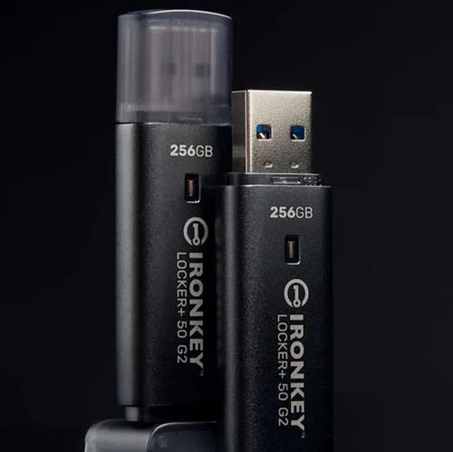 Vista 8 de Kingston Ironkey Locker+ 50 G2 32GB Unidad USB cifrada FIPS 197 Protección AES-XTS Seguridad con contraseñas múltiples USB 3.2 Gen 1
