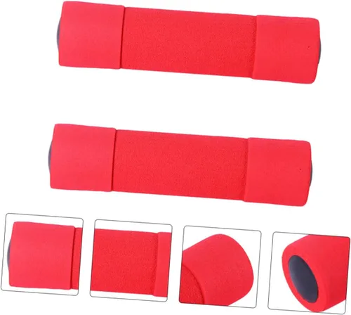 Vista 3 de Toyvian 2 mancuernas cubiertas de espuma para mujer, cómodas y antideslizantes, pesas de mano para tonificar los brazos, equipo de ejercicio en casa