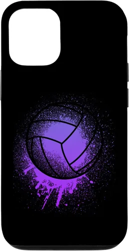 Vista 25 de iPhone 15 Jugador de Voleibol Deporte Niñas Mujeres Bday Purple Beach Team Case