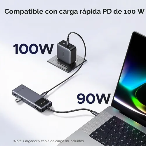 Vista 6 de UGREEN Uno 6 en 1 USB-C Hub 10Gbps Data 4K @60Hz HDMI