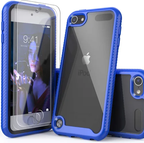 Vista 12 de Funda para iPod Touch 7ª generación, 2 en 1, a prueba de golpes, con 2 protectores de pantalla HD, protección híbrida resistente a los golpes