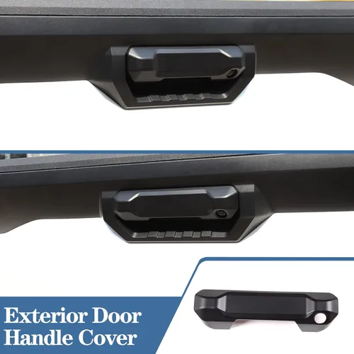 Vista 3 de HAPPYHORSE Funda para manija de puerta trasera de automóvil compatible con Toyota @Tundra 2022-2024 para puerta trasera de automóvil, cubierta