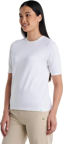 Vista 2 de Coolibar Camiseta de manga corta Morada Everyday UPF 50+ para mujer, protección solar