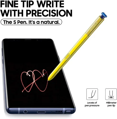 Vista 3 de 2 piezas de repuesto para lápiz capacitivo S Galaxy Note 9 Note9 S Pen para Samsung Galaxy Note 9 SM-N960 Pen (sin Bluetooth) + puntas/puntas + pin