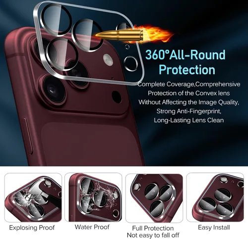 Vista 3 de ivoler Paquete de 4 protectores de lente de cámara para iPhone 18 Pro