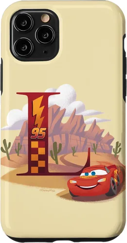 Vista 29 de Disney & Pixar - Carcasa para iPhone 17, diseño de letra L con monograma de letras L Lightning McQueen