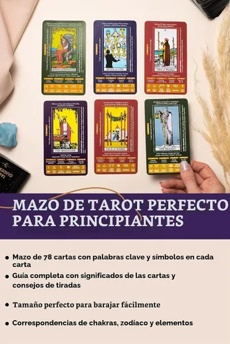 Vista 6 de Wyspell Tarot for Learning - Tarot Cards with Meanings on Them & Guidebook