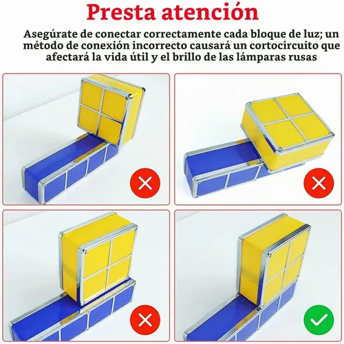 Vista 4 de VEEKI Lámpara de noche apilable, lámpara de escritorio LED 3D apilable de 7 colores con rompecabezas nocturnos, lámpara de inducción entrelazada