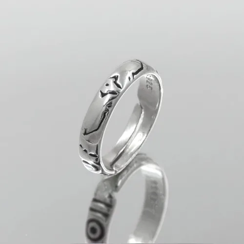 Vista 3 de Jujut-su Kaise Rings Anime Itadori Yuji Anillo ajustable de plata Jutsu Kaisen Manga Merch regalo para hombres, mujeres y adolescentes, Acero