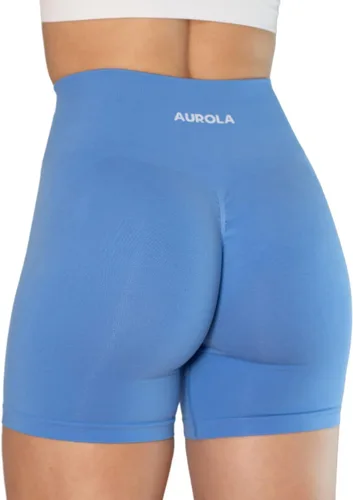 Vista 3 de AUROLA Intensify - Pantalones cortos de entrenamiento para mujer, sin costuras, para gimnasio, yoga, correr, deporte, ejercicio activo, fitness