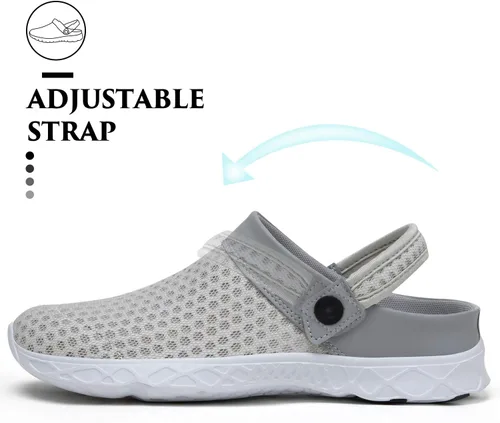 Vista 3 de SAGUARO - Zapatos de jardín de secado rápido para hombre y mujer, ligeros y transpirables. Zuecos de jardinería, sandalias de agua y malla