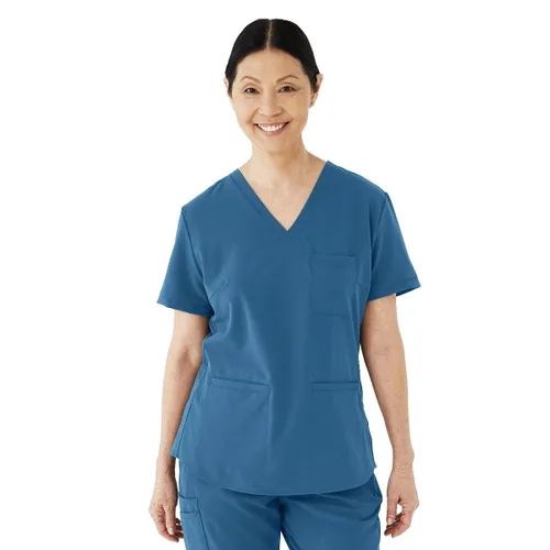 Vista 10 de Medline Lexington AVE - Camiseta médica para mujer, color morado real, talla M, cada una Negro