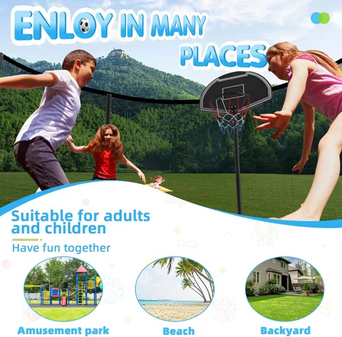 Vista 3 de Tranpoline - Tranpoline para exteriores de 16 pies, 14 pies, 12 pies, 10 pies, para niños y adultos, capacidad de peso de tranpoline de 300 a 1000