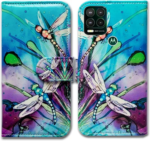 Vista 9 de Bcov Funda para Moto G Stylus 5G (no compatible con G Stylus 4G), funda de cuero con tapa y ranura para tarjetas y soporte para Motorola Moto G