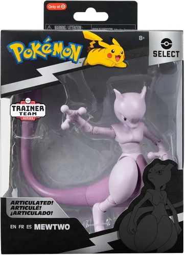 Vista 2 de Pokémon Select Mewtwo - Figura súper articulada de 6 pulgadas con más de 15 puntos de articulación