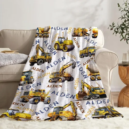 Vista 10 de Manta de bebé con texto en inglés «Just A Boy Who Loves Trucks» para niños y niñas, manta súper suave para envolver al recién nacido, acogedora
