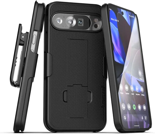 Vista 12 de Encased Funda para cinturón compatible con Pixel 8 con clip de funda y soporte (8)