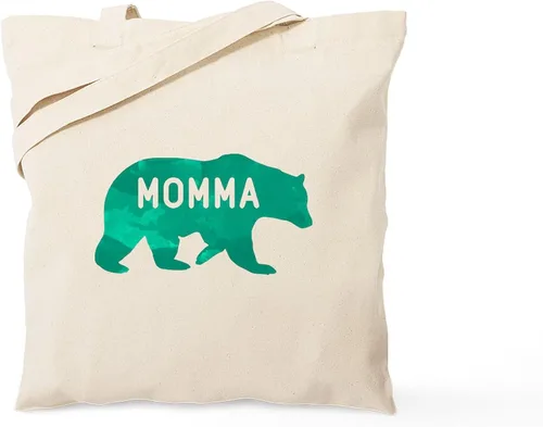 Vista 17 de CafePress B is for Bear Tote Bag Bolsa de asas de lona natural, bolsa de compras reutilizable